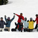 Clínica de Snowboard Isabel Clark em Breckenridge, Colorado.
